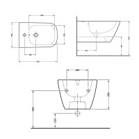 Біде підвісне Qtap Crow 520х360х290 White QT05555370W (QT05555370W)