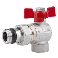 Кран кульовий Icma FAR. ROSSA 1/2" кутовий №362 (87362AD11)