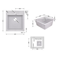 Кухонна мийка Lidz 460х515/200 GRA-09 (LIDZGRA09460515200) (LIDZGRA09460515200)