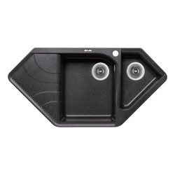 Кухонна мийка з додатковою чашею Lidz 1000x500/225 GRF-13 (LIDZGRF131000500225) (LIDZGRF131000500225)