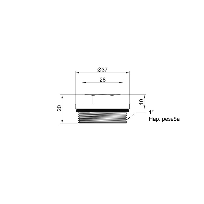 Заглушка SD Plus 1" для колектора SD35425 (SD35425)