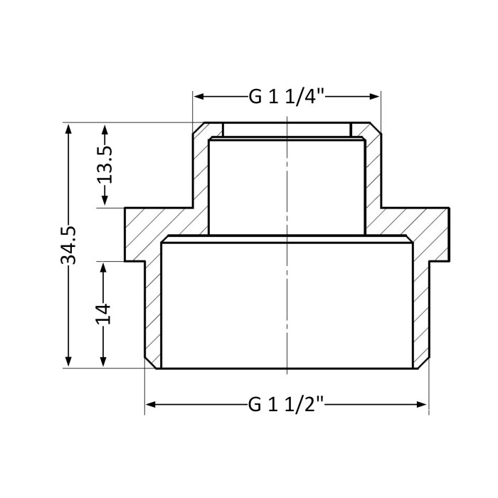 Ніпель SD Plus 1 1/2"х1 1/4" ЗР SD4084032 (SD4084032)
