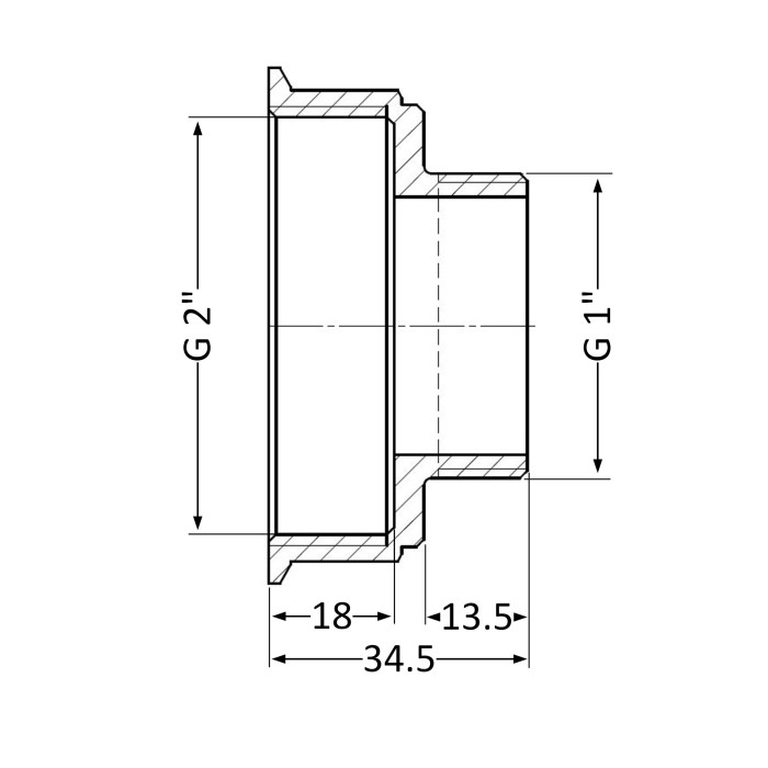 Переход SD Plus 2"х1" SD SD4095025 (SD4095025)