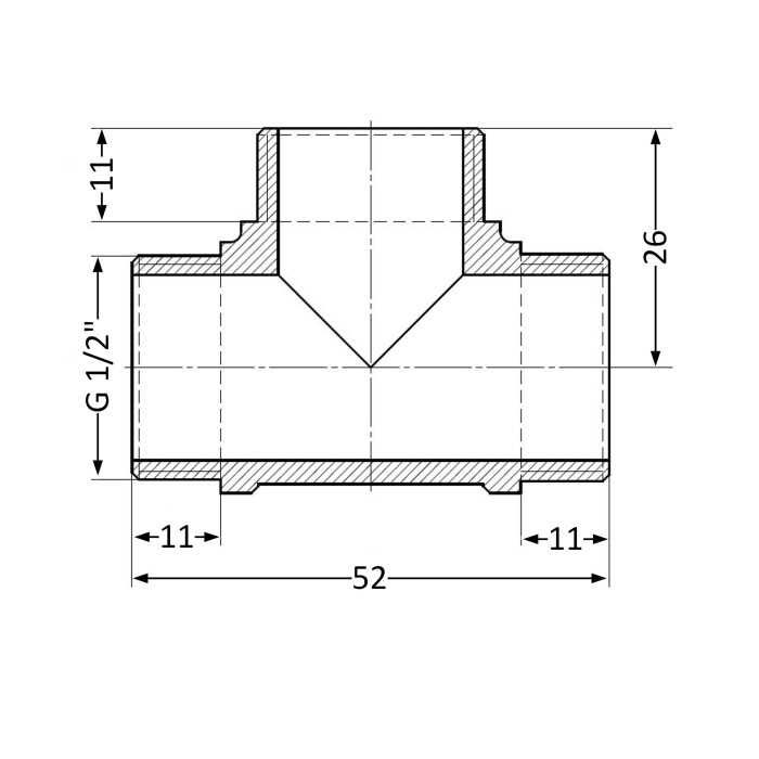 Трійник SD Plus 1/2" ЗР SD41215 (SD41215)