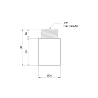 Подовжувач SD Plus 30х1/2" хром SD1301530 (SD1301530)