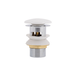 Донний клапан Pop-up для біде з переливом 70х70х110 mm White Qtap (QT052PU43055)