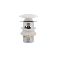 Донний клапан Pop-up для біде з переливом 70х70х110 mm White Qtap (QT052PU43055)