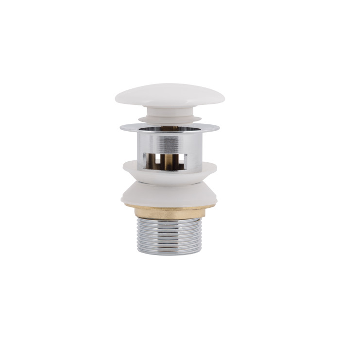 Донний клапан Pop-up для біде з переливом 70х70х110 mm White Qtap (QT052PU43055)