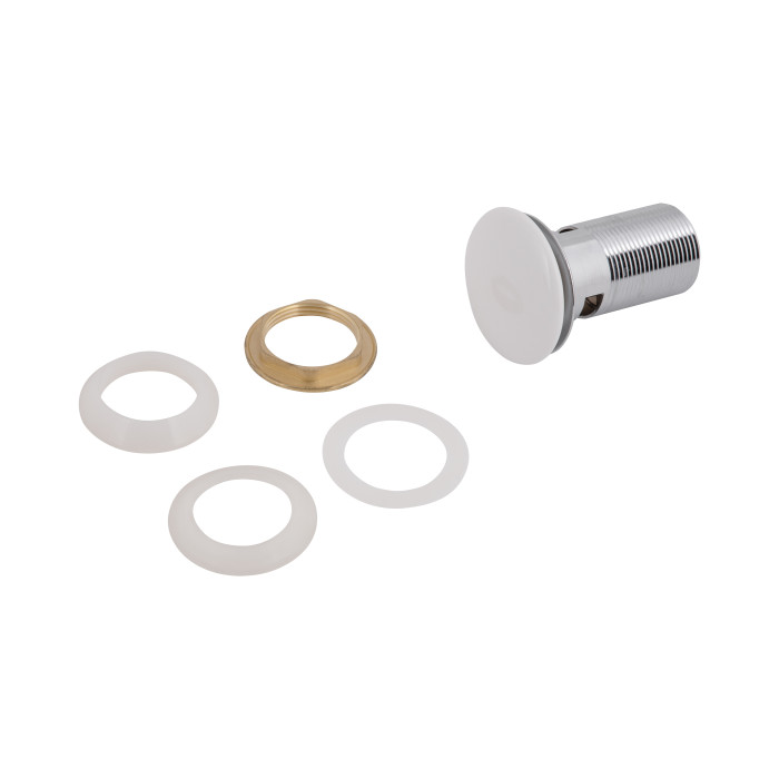 Донний клапан Pop-up для біде з переливом 70х70х110 mm White Qtap (QT052PU43055)