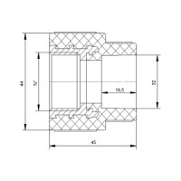 Муфта PPR Blue Ocean 32х3/4" ВР (BOIAXX3202XXX)