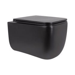 Унітаз підвісний Qtap Gemini безободковий з сидінням Soft-close QT2533076EUQMB (QT2533076EUQMB)