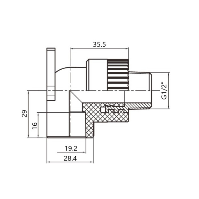 Уголок PPR Thermo Alliance настенный 20х1/2" ВР (DSE501)