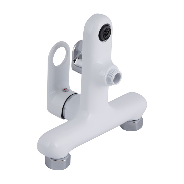 Змішувач для ванни Qtap Jay (з душовим гарнітуром) QTJAY259CRW45553 Chrome/White (QTJAY259CRW45553)