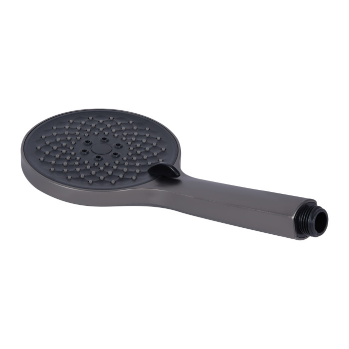 Змішувач для ванни Qtap Vlasta New (з душовим гарнітуром) QTVLA259GMB45643 Gunmetal Black PVD (QTVLA259GMB45643)