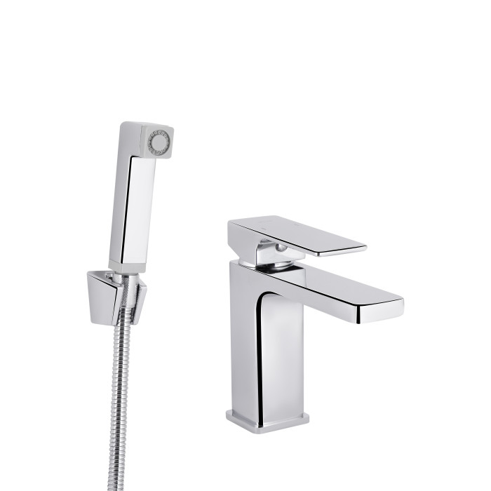 Змішувач для раковини Qtap Gemini (з гігієнічним душем) QTGEM272CRM45689 Chrome (QTGEM272CRM45689)