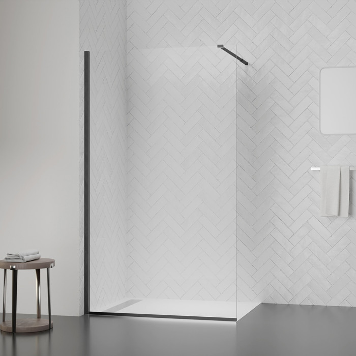 Душова перегородка Qtap Walk-In Standard BLM209.C8 90х200 см, скло Clear 8 мм, покриття CalcLess (STDBLM209C8)