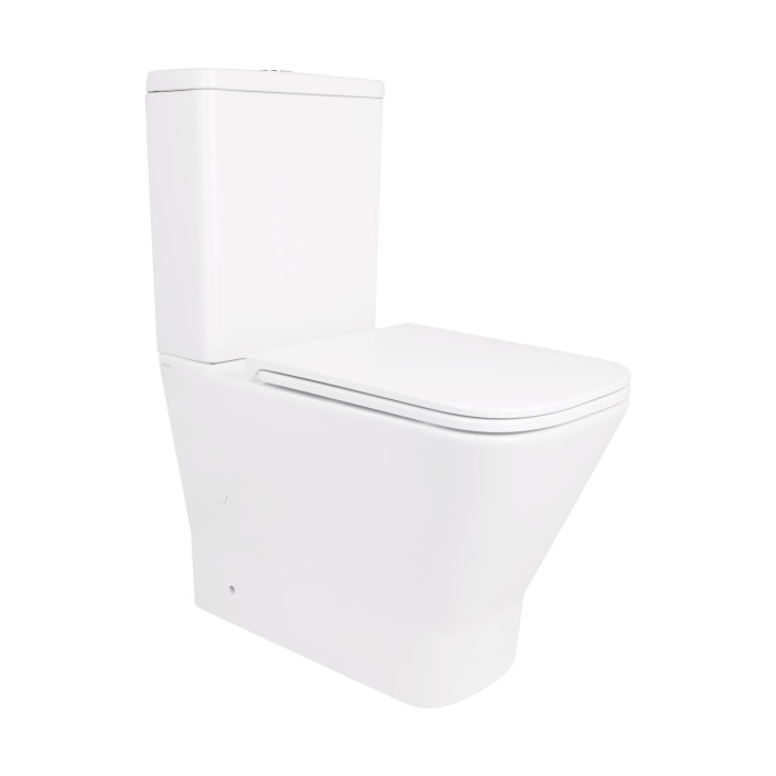 Унітаз-компакт Qtap Cardinal Ultra Quiet безободковий з сидінням Soft-close QT04222168AUQ3W (QT04222168AUQ3W)