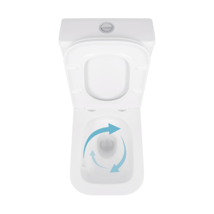 Унітаз-компакт Qtap Cardinal Ultra Quiet безободковий з сидінням Soft-close QT04222168AUQ3W (QT04222168AUQ3W)