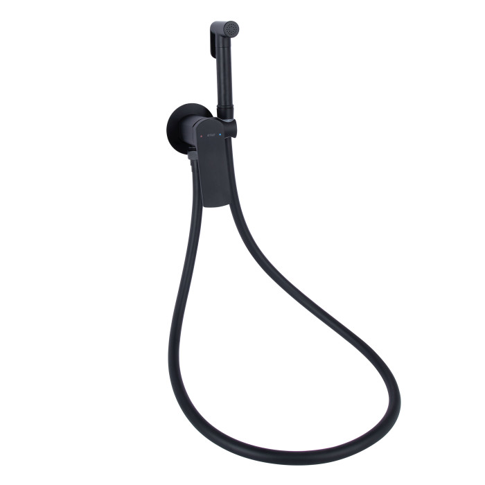 Набор для гігієнічного душу Qtap Slavonice округлий QTSLA262BLM45917 Black Matt (QTSLA262BLM45917)