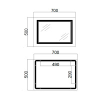 Дзеркало Qtap Cardinal (CA1) 700х500 з LED-підсвічуванням Touch, з антизапотіванням, з димером, рег. темп. кольору (3000-6500K) Reverse QT0478C5070 (QT0478C5070)