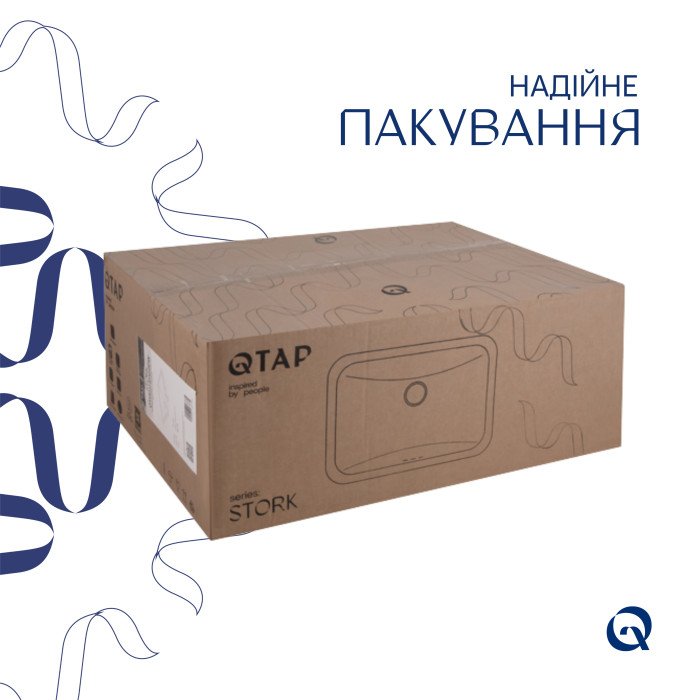 Раковина Qtap Stork 535x365x190 White QT1511H0422DW (QT1511H0422DW)