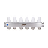 Колектор з витратомірами (нерж.) 1" х6 Icma № К073 (87K073179PK32QU)