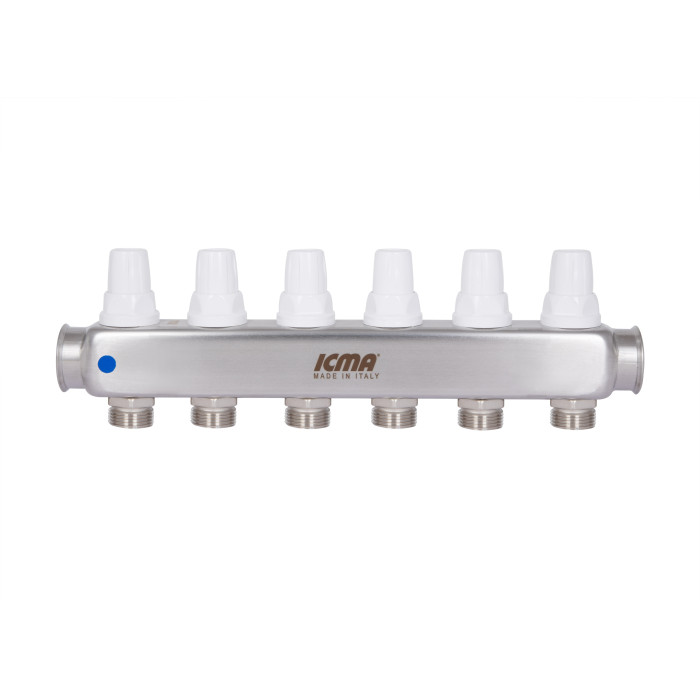 Колектор з витратомірами (нерж.) 1" х6 Icma № К073 (87K073179PK32QU)