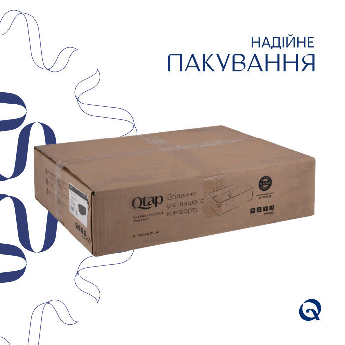 Комплект Qtap Scorpio: Раковина накладна овальна 500x380x120 мм Matt Black + Донний клапан PU03 (QT142202MBMBN47312)