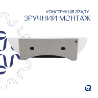 Комплект Qtap Cardinal: Раковина підвісна / накладна овальна 565х400х130 мм White + Донний клапан PU02 (QT0411K177WN47330)