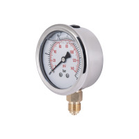 Манометр із гліцерином Thermo Alliancе Forte 10 бар, 1/4"З, нижнє підключення TAF170G10B (TAF170G10B)