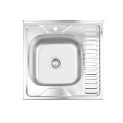 Кухонна мийка Brinex 6060-L 0,6 мм Satin (BRIN6060LSAT06) (BRIN6060LSAT06)