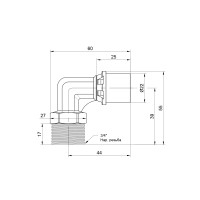 Кутик прес Icma 20х3/4" ЗР №404 (81404AEBQ06)