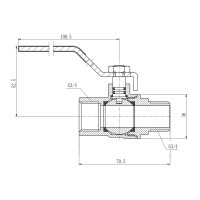 Кран кульовий SD Forte 3/4" ВЗ для газа (ручка) SF605G20 (SF605G20)