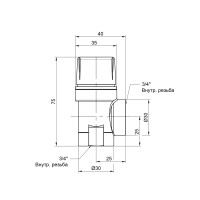 Запобіжний клапан Icma 3/4" ВР 3 бар №241 (91241AEAF)