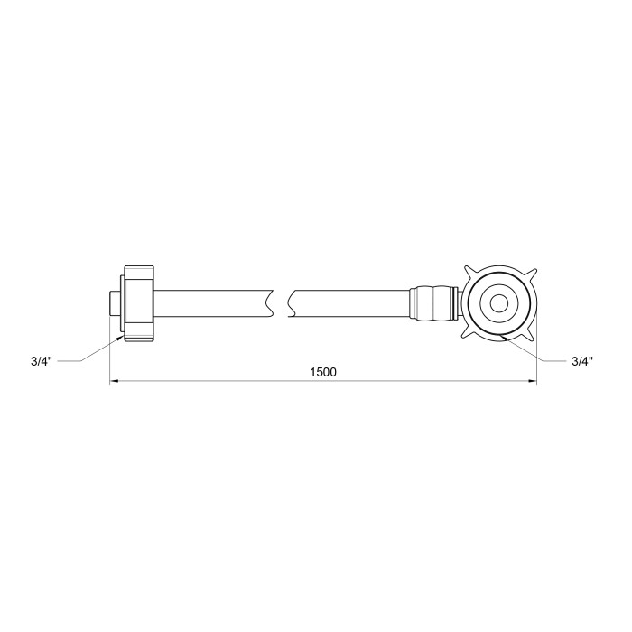 Шланг залив SD Plus для пральної машини 150 см SD095W150 (SD095W150)