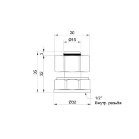 Перехідник обтискний SD Plus 20х1/2" ВР SD153W2015 (SD153W2015)
