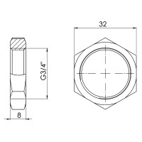 Контргайка SD Forte 3/4" SF35020 (SF35020)