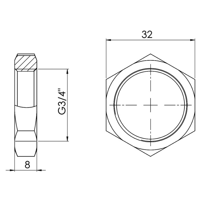 Контргайка SD Forte 3/4" SF35020 (SF35020)