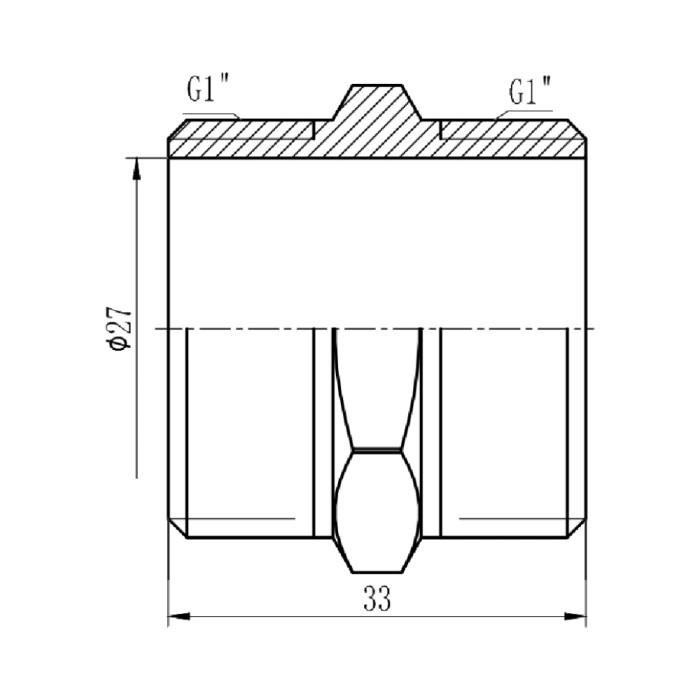 Ниппель SD Forte 1" SF35825 (SF35825)