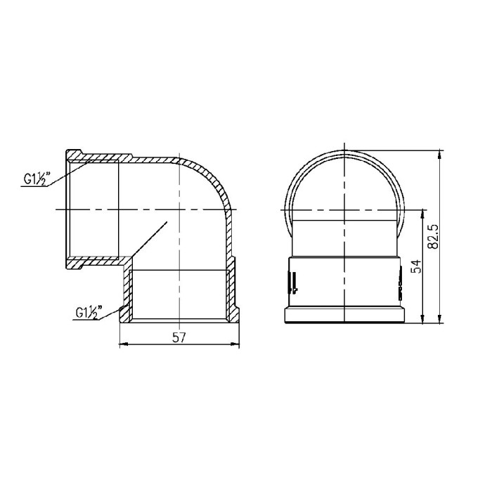 Угол SD Forte 1" 1/2 ВВ SF36840 (SF36840)
