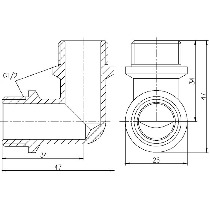 Кут SD Forte 1/2" ЗЗ SF37315 (SF37315)