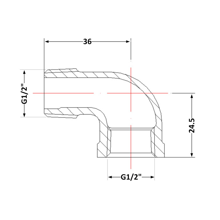 Кут чавунний 1/2" ЗР (КЧ30715)