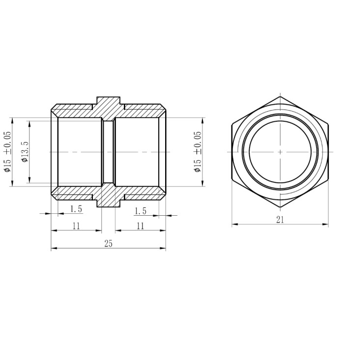 Муфта обтискна SD Forte 16х1/2" ЗР SF172W1615 (SF172W1615)