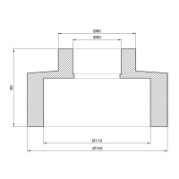 Муфта PPR Thermo Alliance 110х50 (DSB124)