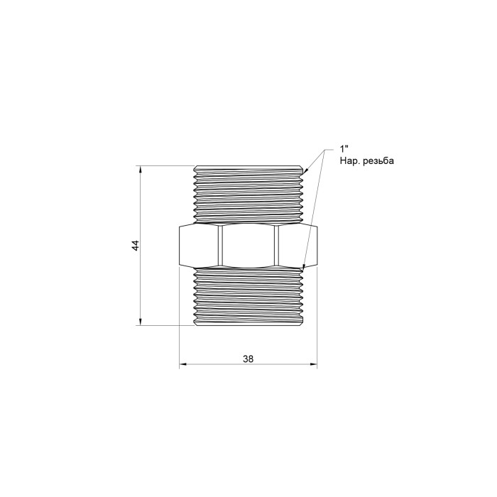 Ниппель Icma 1" ЗР №1210 (811210AF06)