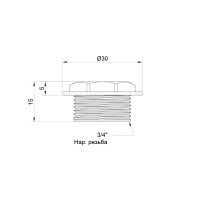 Заглушка Icma 3/4" ЗР №237 (87237AF06)