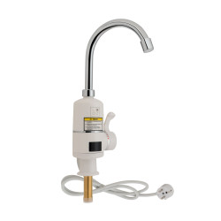 Проточний кран-водонагрівач кухонний для кухні Lidz Warm 056 LDWAR056WCR24984 White / Chrome (LDWAR056WCR24984)