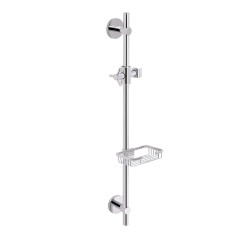 Стійка універсальна Qtap Sprha 700 мм округла з полицею QT003 Chrome (QT003)
