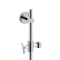 Стійка універсальна Qtap Sprha 700 мм округла з полицею QT003 Chrome (QT003)