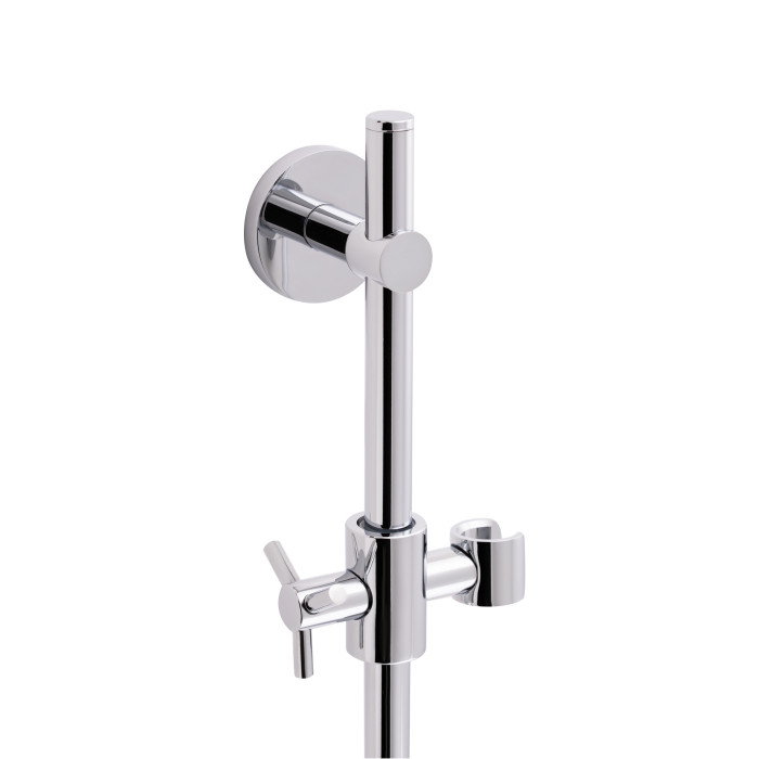 Стійка універсальна Qtap Sprha 700 мм округла з полицею QT003 Chrome (QT003)